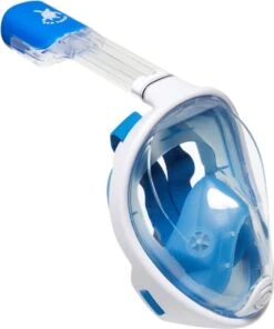 Sea Turtle Full Face Mask - Snorkelmasker - Volwassenen - Wit/Blauw - S/M -Watersporten Benodigdheden 1001x1200