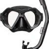 ReefTourer Snorkelmasker Duikbril Snorkelset RC-0107- Zwart/zwart