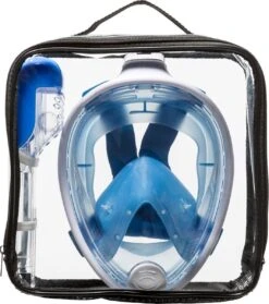 Sea Turtle Full Face Mask - Snorkelmasker - Volwassenen - Wit/Blauw - S/M -Watersporten Benodigdheden 1064x1200