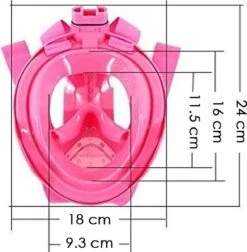 Atlantis Full Face Mask 2.0 - Snorkelmasker - Kinderen - Roze - XS -Watersporten Benodigdheden 1177x1200
