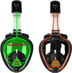 X10 Full Face Mask- Snorkelmasker - Volwassenen - Zwart - S/M -Watersporten Benodigdheden 1179x1200