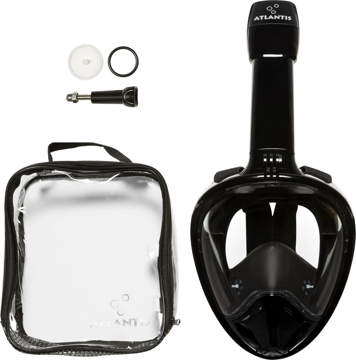 Atlantis Full Face Mask 2.0 - Snorkelmasker - Volwassenen - Zwart - S/M 4 Atlantis Full Face Mask 2.0 - Snorkelmasker - Volwassenen - Zwart - S/M - Afbeelding 2