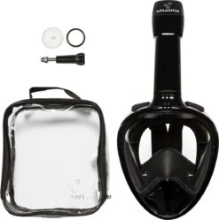 Atlantis Full Face Mask 2.0 - Snorkelmasker - Volwassenen - Zwart - L/XL -Watersporten Benodigdheden 1188x1200 2