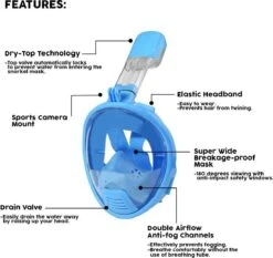 Atlantis Full Face Mask 2.0 - Snorkelmasker - Kinderen - Roze - XS -Watersporten Benodigdheden 1200x1130