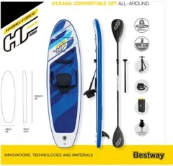 Bestway Sup Board - Hydro Force - Oceana Convertible Set - 305 X 84 X 12 Cm - Met Accessoires