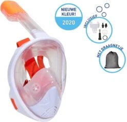 X10 Full Face Mask- Snorkelmasker - Kinderen - Oranje - XS -Watersporten Benodigdheden 1200x1156
