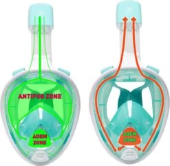 Sea Turtle Full Face Mask - Snorkelmasker - Volwassenen - Wit/Turquoise - L/XL -Watersporten Benodigdheden 1200x1175