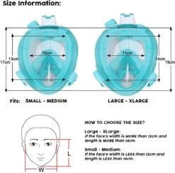 Atlantis Full Face Mask 2.0 - Snorkelmasker - Kinderen - Roze - XS -Watersporten Benodigdheden 1200x1186