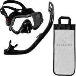 Atlantis Samana Pro Combo - Snorkelset - Volwassenen - Zwart/Grijs -Watersporten Benodigdheden 1200x1188