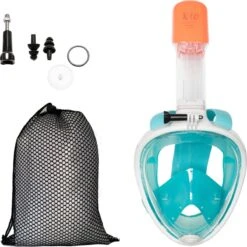 X10 Full Face Mask- Snorkelmasker - Volwassenen - Turquoise - S/M -Watersporten Benodigdheden 1200x1199