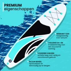 NexxtStream SUP Board - Opblaasbaar Paddle Board - Stand Up Paddle Boards - Opvouwbaar - Incl. Opbergtas - 320 X 81 CM - Groen -Watersporten Benodigdheden 1200x1200 17