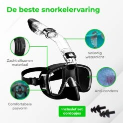 Nuvance - Snorkelmasker Incl Oordoppen - One Size Fits All - Duikmasker - Duikbril Met Snorkel - Snorkelset Voor Kinderen - Zwart 13 Nuvance - Snorkelmasker Incl Oordoppen - One Size Fits All - Duikmasker - Duikbril Met Snorkel - Snorkelset Voor Kinderen - Zwart -Watersporten Benodigdheden 1200x1200 51