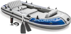 Intex Excursion Opblaasboot - 5 Personen - Grijs -Watersporten Benodigdheden 1200x586