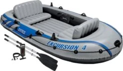Intex Excursion 4 Opblaasboot - Opblaasboot - Grijs -Watersporten Benodigdheden 1200x690 1