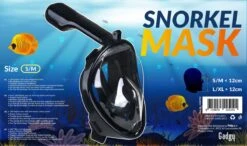Merkloos Gadgy Duikmasker Full Face S/M - Duikbril Met Snorkel - Snorkelset Volwassenen - Zwart - Snorkelmaskers -Watersporten Benodigdheden 1200x710