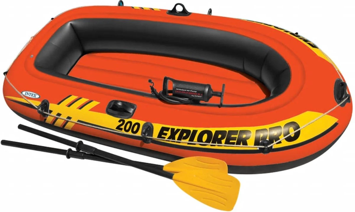 Intex Explorer Pro 200 Opblaasboot - 2 Persoons - Oranje 17 Intex Explorer Pro 200 Opblaasboot - 2 Persoons - Oranje - Afbeelding 15