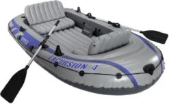 Intex Excursion 4 Opblaasboot - Opblaasboot - Grijs -Watersporten Benodigdheden 1200x739
