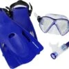 Duikmasker Met Snorkel En Flippers - Kind Maat 32-36 Blauw - Snorkelset Kinderen - Snorkelmasker - Duikbril -Watersporten Benodigdheden 1200x793