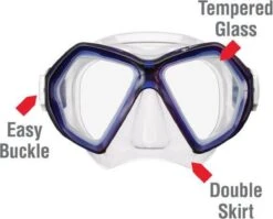 ReefTourer Snorkelmasker Duikbril Snorkelset RC-0107- Donker Blauw -Watersporten Benodigdheden 1200x968