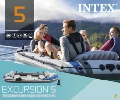 Intex Excursion Opblaasboot - 5 Personen - Grijs -Watersporten Benodigdheden 1200x994