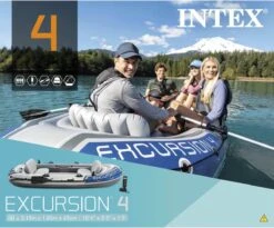 Intex Excursion 4 Opblaasboot - Opblaasboot - Grijs -Watersporten Benodigdheden 1200x996