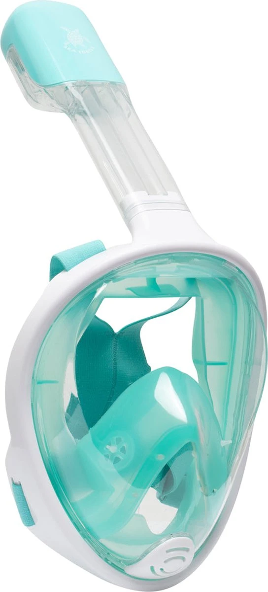 Sea Turtle Full Face Mask - Snorkelmasker - Volwassenen - Wit/Turquoise - S/M 3 Sea Turtle Full Face Mask - Snorkelmasker - Volwassenen - Wit/Turquoise - S/M