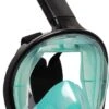 Sea Turtle Full Face Mask - Snorkelmasker - Volwassenen - Zwart/Turquoise - S/M -Watersporten Benodigdheden 562x1200