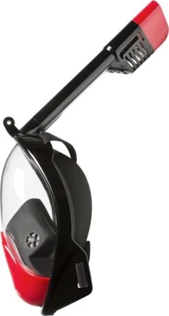 Atlantis Full Face Mask 2.0 - Snorkelmasker - Volwassenen - Zwart/Rood - L/XL -Watersporten Benodigdheden 643x1200 1