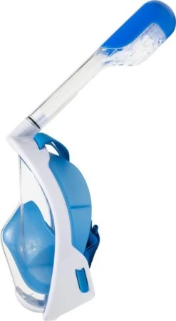 Sea Turtle Full Face Mask - Snorkelmasker - Volwassenen - Wit/Blauw - S/M -Watersporten Benodigdheden 657x1200