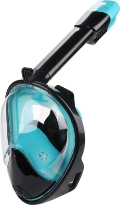 Atlantis Full Face Mask 2.0 - Snorkelmasker - Volwassenen - Zwart/Turquoise - L/XL -Watersporten Benodigdheden 705x1200