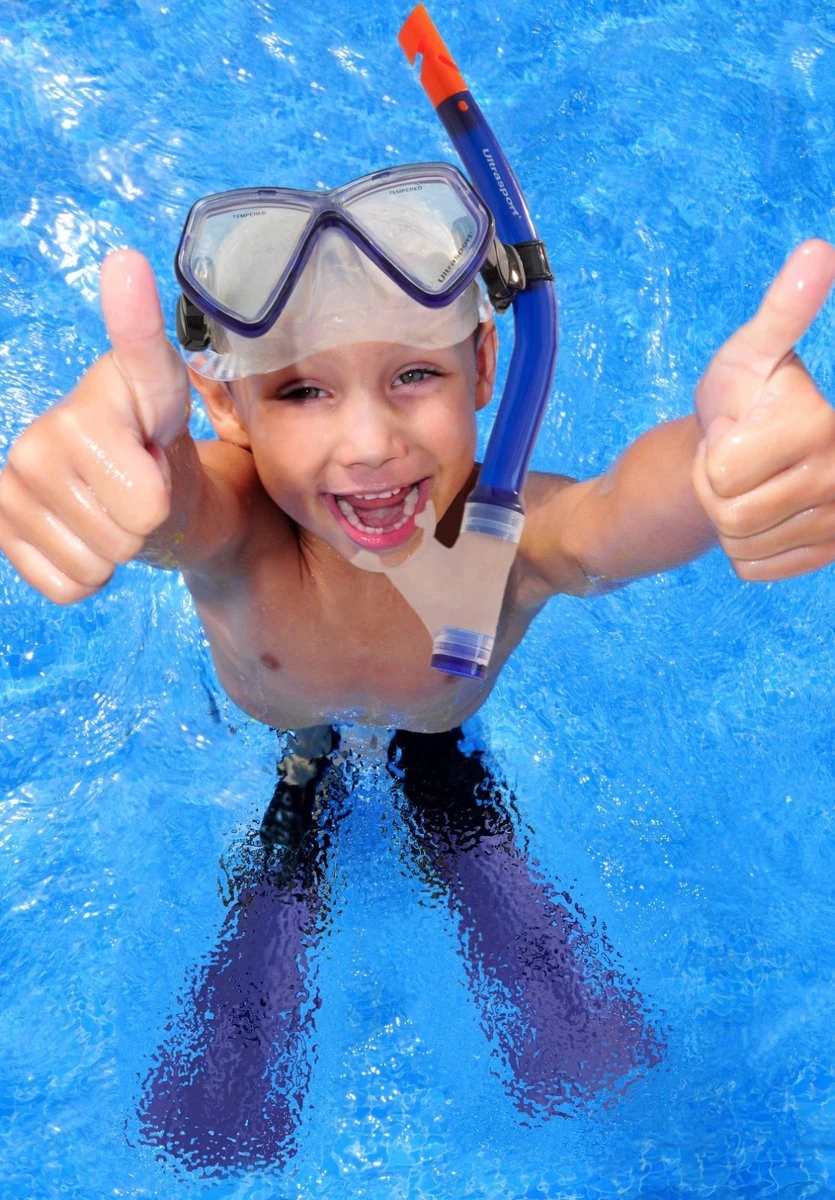 Duikmasker Met Snorkel En Flippers - Kind Maat 32-36 Blauw - Snorkelset Kinderen - Snorkelmasker - Duikbril 7 Duikmasker Met Snorkel En Flippers - Kind Maat 32-36 Blauw - Snorkelset Kinderen - Snorkelmasker - Duikbril - Afbeelding 5