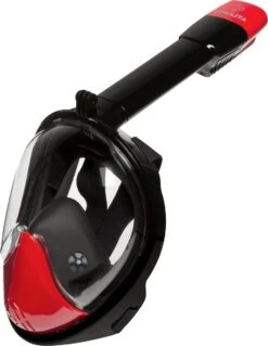 Atlantis Full Face Mask 2.0 - Snorkelmasker - Volwassenen - Zwart/Rood - L/XL -Watersporten Benodigdheden 930x1200