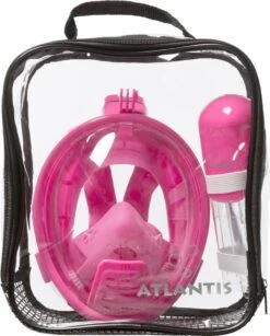 Atlantis Full Face Mask 2.0 - Snorkelmasker - Kinderen - Roze - XS -Watersporten Benodigdheden 966x1200